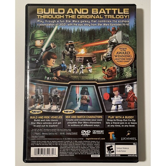 LEGO Star Wars II The Original Trilogy SONY PLAYSTATION 2 PS2 GAME Complete CIB - Picture 2 of 3